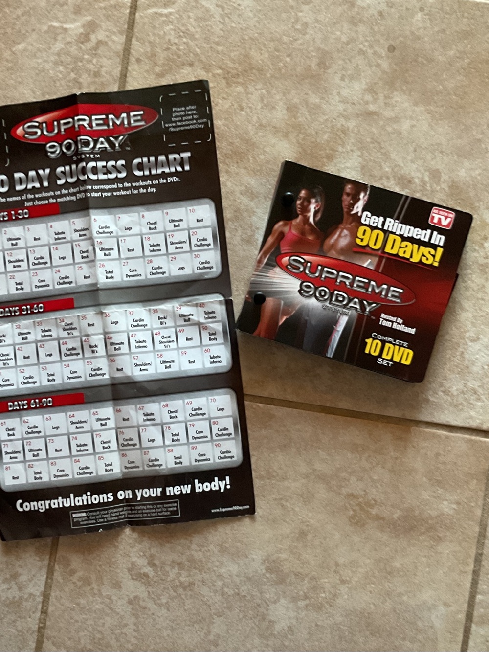 Supreme 90 Day Fitness Calendar Set - Picture 1 of 4